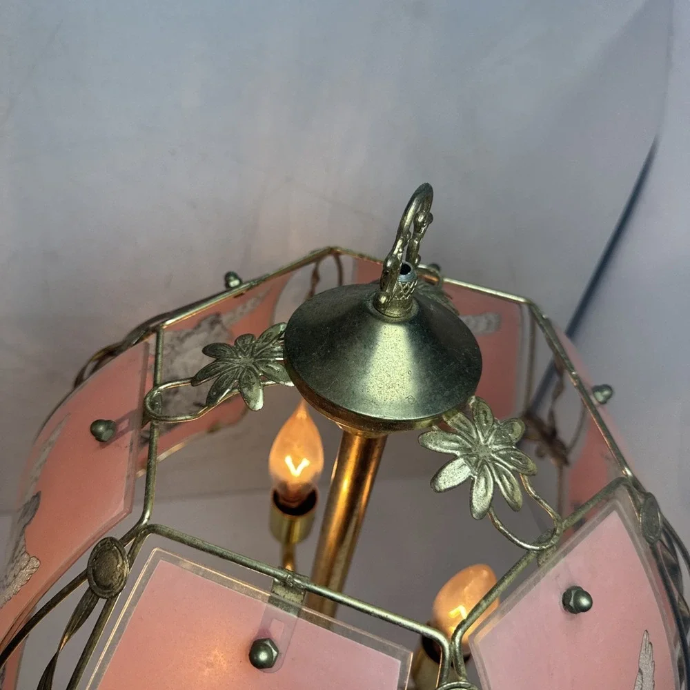 Vintage Touch Lamp OK LIGHTING Angel Glass Panels Lamp Angel Nice